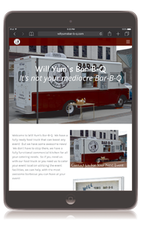 RBA Web Design, Food Truck responsive website, made to look good on mobile